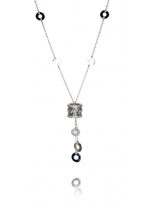 Naszyjnik  z diamentami 0.53 kt F/VS1 białe  złoto 0.750 18 kt